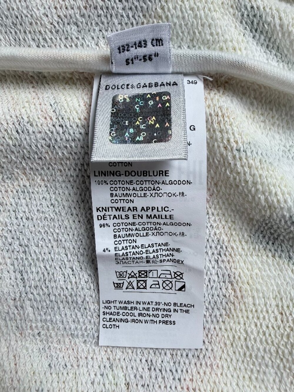 Dolce & Gabbana Junior Sunflower Zip Hoodie 10Y - Authentic - NWOT - Picture 11 of 12